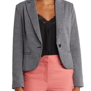 Amanda & Chelsea Plaid Knit Blazer Medium NWOT
